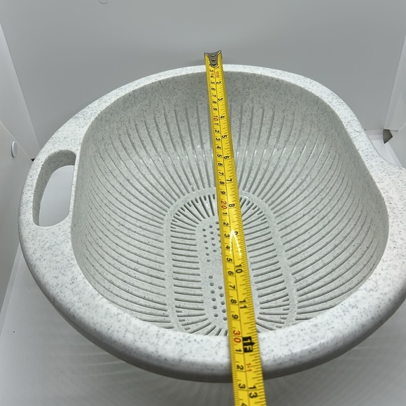 Vintage YAFFA Basic Line White Plastic Hanging Colander Strainer Kitchen Large - Picture 12 of 13
